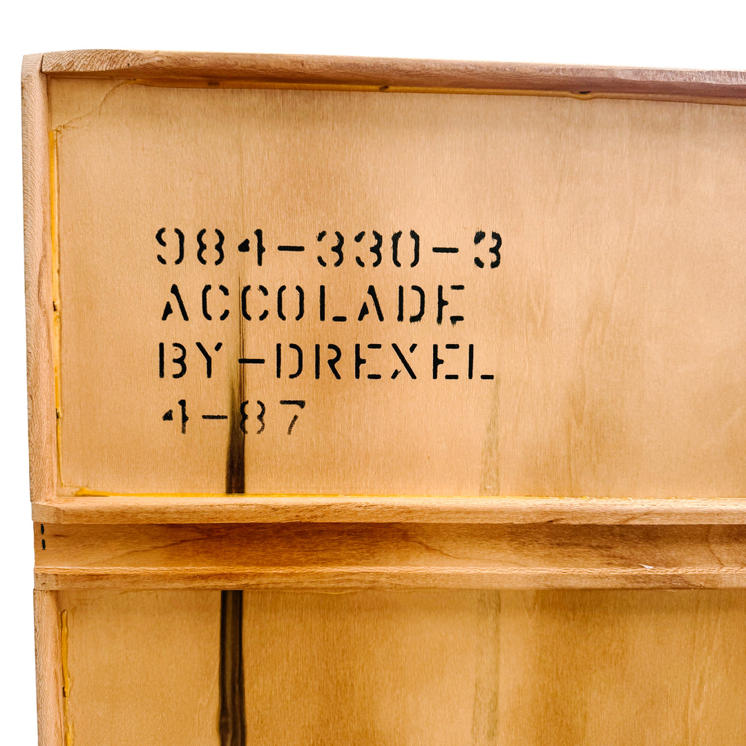 Vintage Drexel Accolade Campaign Style Nightstands / End Tables