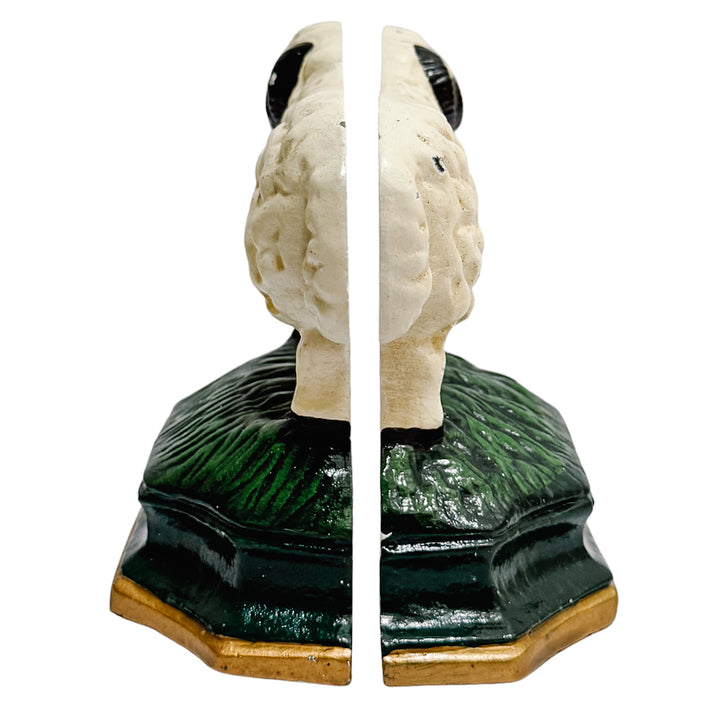 Vintage English Cast Iron Ram Bookends or Door Stops
