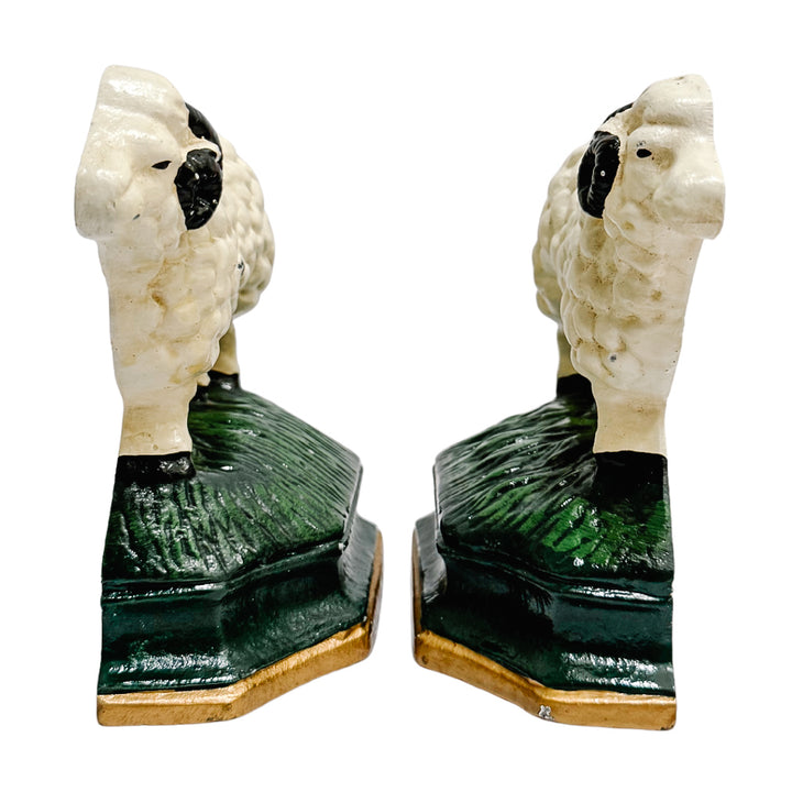Vintage English Cast Iron Ram Bookends or Door Stops