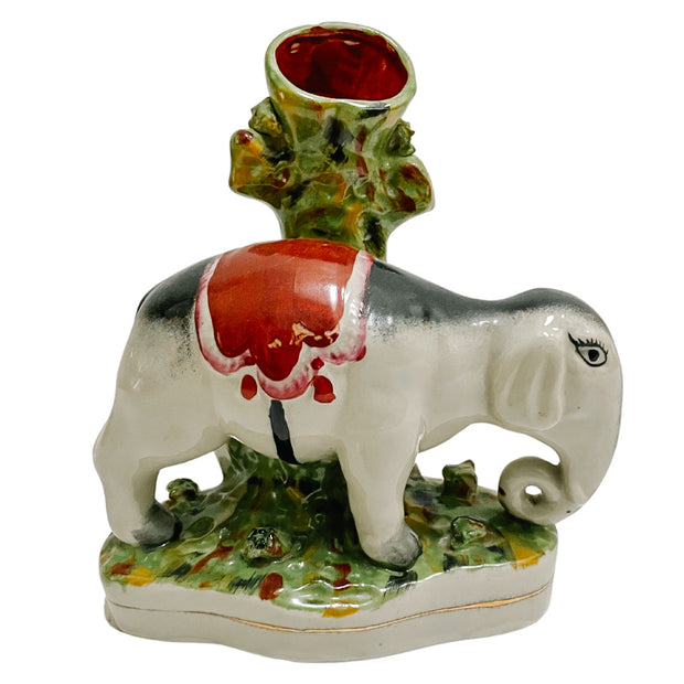 Vintage English Staffordshire Elephant Spill Vase