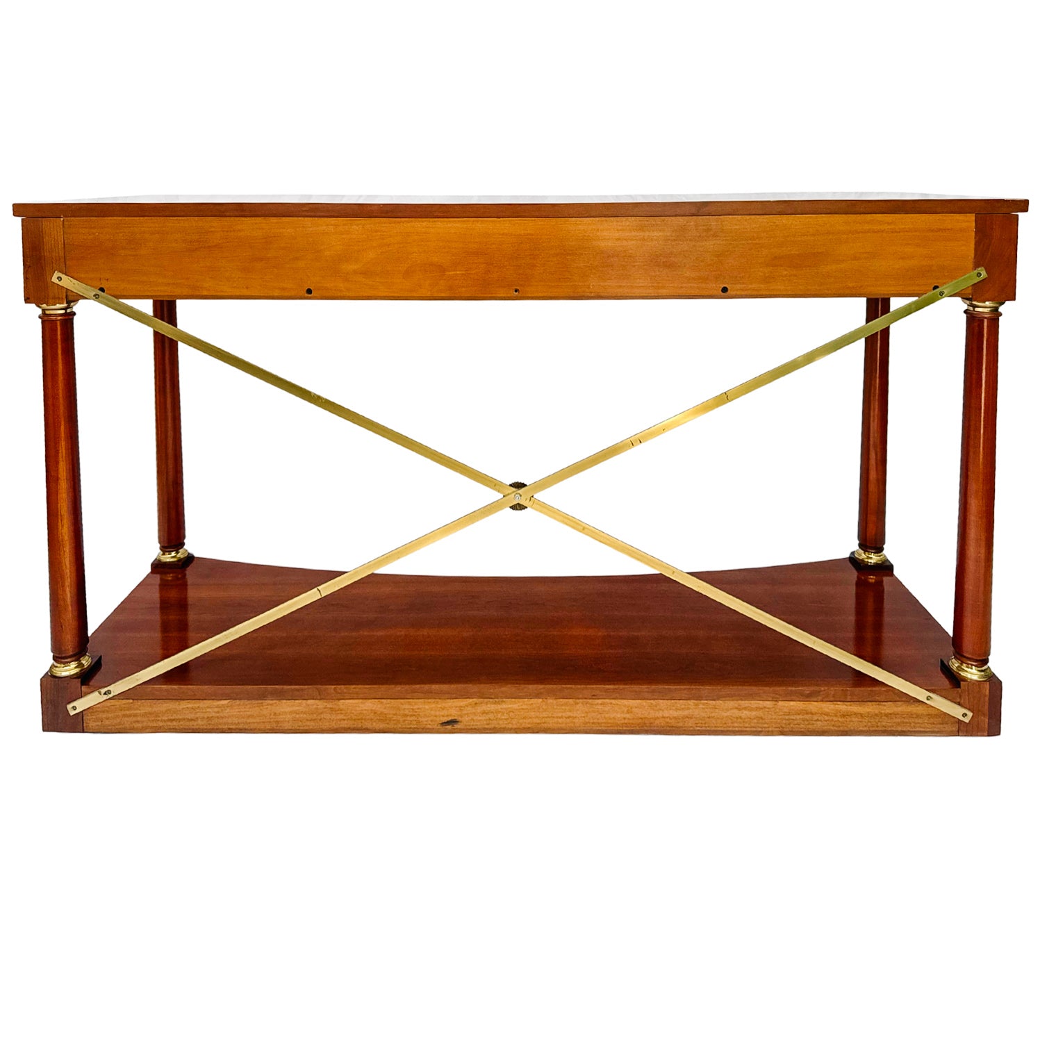 1990 Ethan Allen Medallion Collection Cherry Console Table With