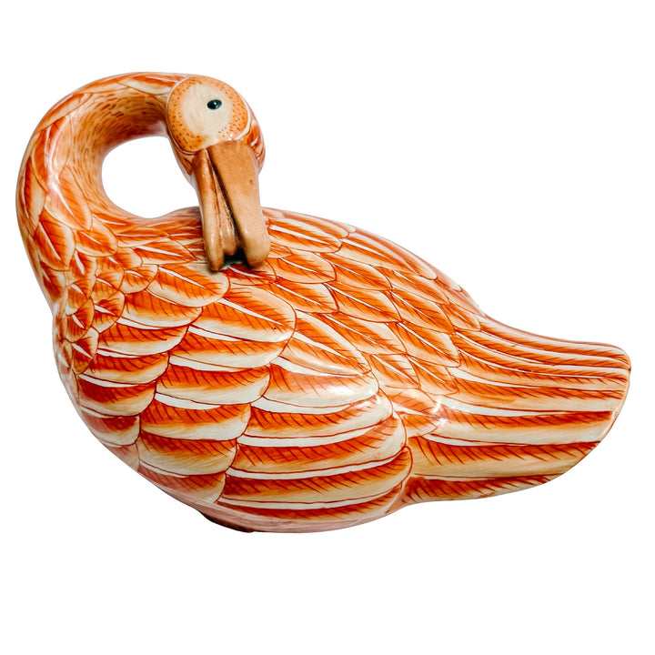 Vintage Famille Rose Goose Form Tureen