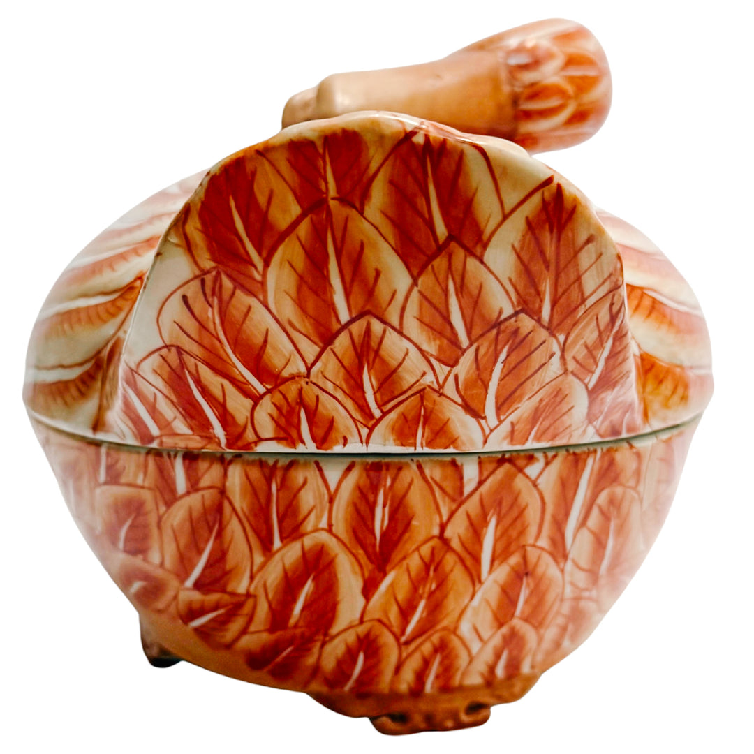 Vintage Famille Rose Goose Form Tureen