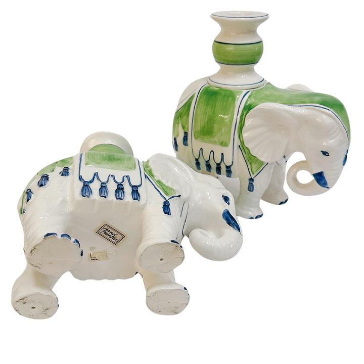 Vintage Regency Fitz and Floyd Elephant Candle Holders