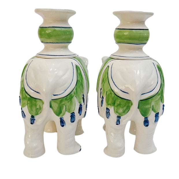 Vintage Regency Fitz and Floyd Elephant Candle Holders