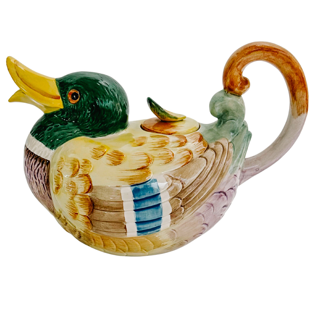 Vintage Fitz and Floyd Mallard Duck Teapot