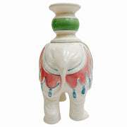 Vintage Fitz and Floyd Pink & Green Elephant Candle Holders