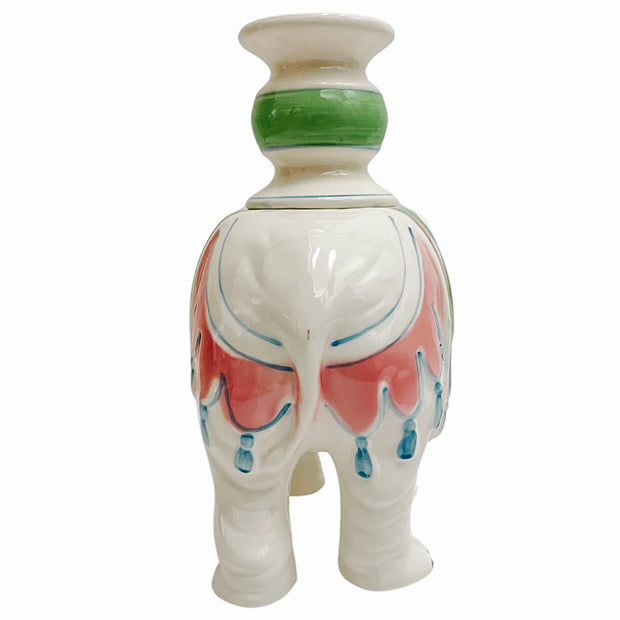 Vintage Fitz and Floyd Pink & Green Elephant Candle Holders