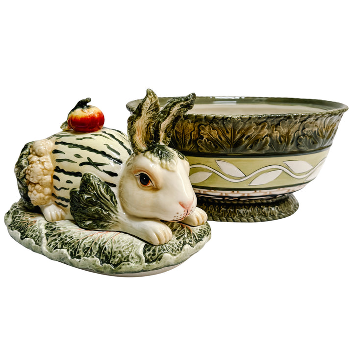 Vintage Fitz and Floyd Vista Bella Rabbit Tureen with Lid