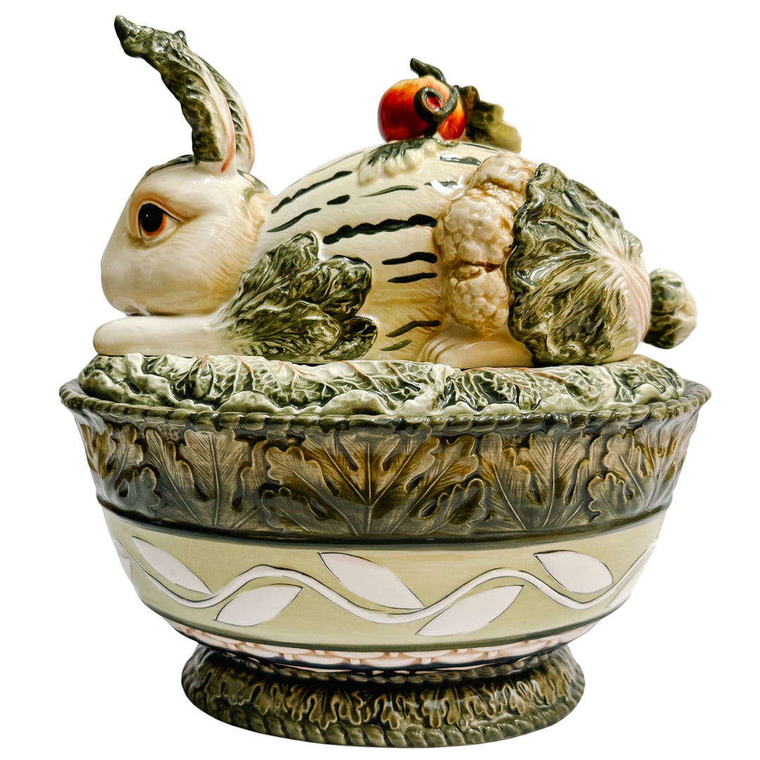Vintage Fitz and Floyd Vista Bella Rabbit Tureen with Lid