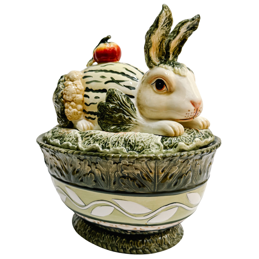 Vintage Fitz and Floyd Vista Bella Rabbit Tureen with Lid