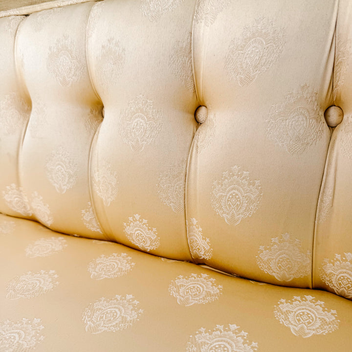 Vintage French Louis XVI Style Gilt and Painted Settee