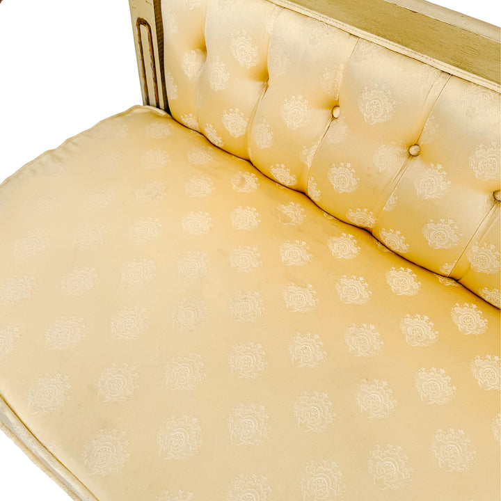 Vintage French Louis XVI Style Gilt and Painted Settee