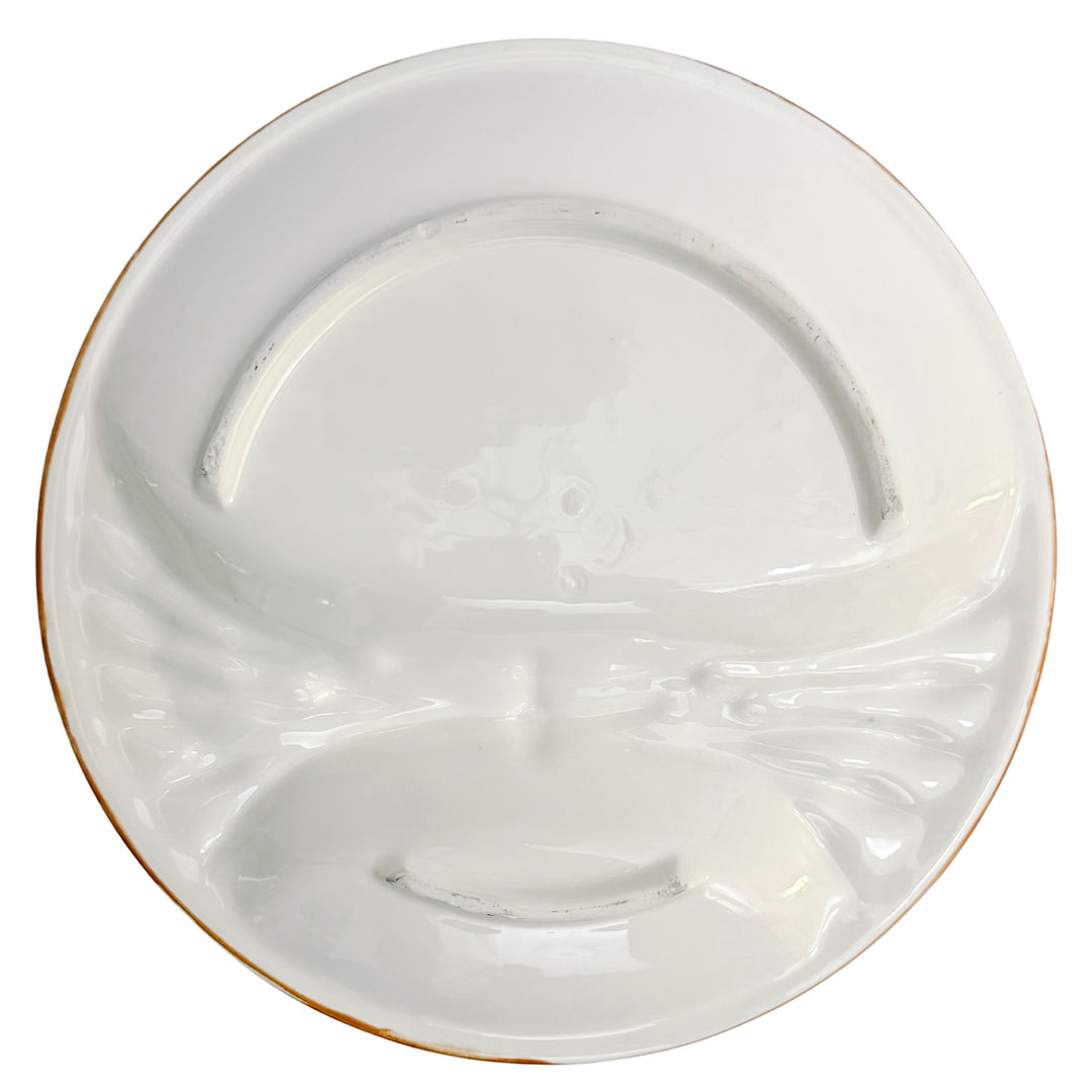 Vintage French Majolica Asparagus Plate