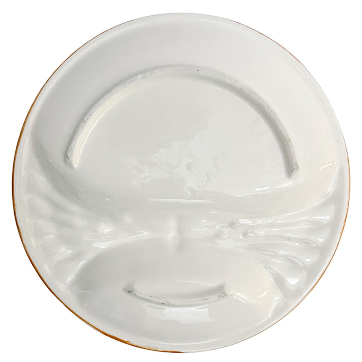 Vintage French Majolica Asparagus Plate