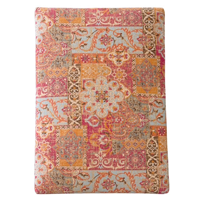 Vintage George Smith Bench Ottoman in Bohemian Mosaic Tapestry