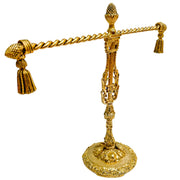 Vintage Gold Gilt Two-Arm Tassels Hand Towel Holder