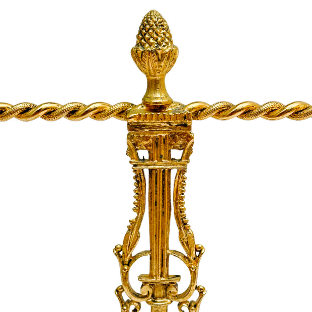 Vintage Gold Gilt Two-Arm Tassels Hand Towel Holder