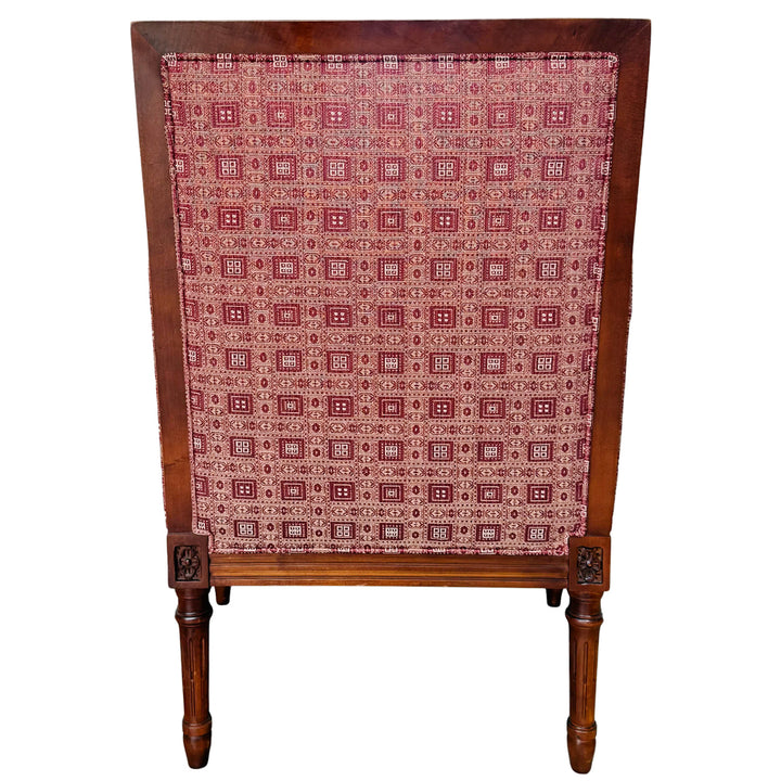 Vintage Hancock & Moore Louis XVI Neoclassical Mahogany Bergère Chairs