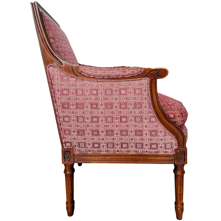 Vintage Hancock & Moore Louis XVI Neoclassical Mahogany Bergère Chairs