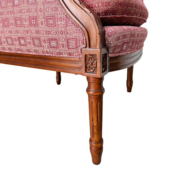Vintage Hancock & Moore Louis XVI Neoclassical Mahogany Bergère Chairs