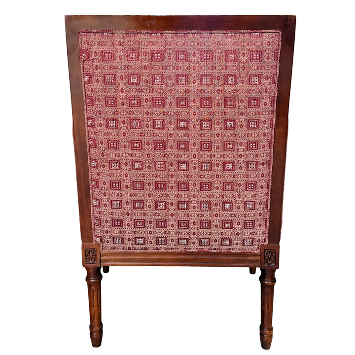 Vintage Hancock & Moore Louis XVI Neoclassical Mahogany Bergère Chairs