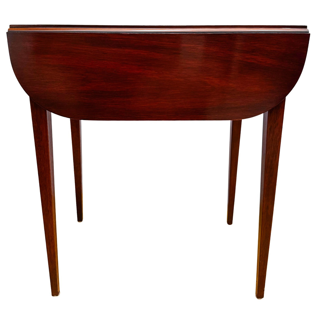 Pair of Vintage Henkel Harris Mahogany Drop-Leaf Pembroke End Tables With Drawer