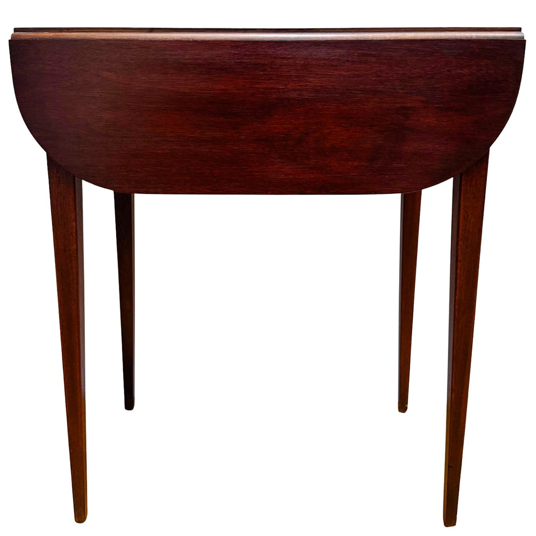 Pair of Vintage Henkel Harris Mahogany Drop-Leaf Pembroke End Tables With Drawer