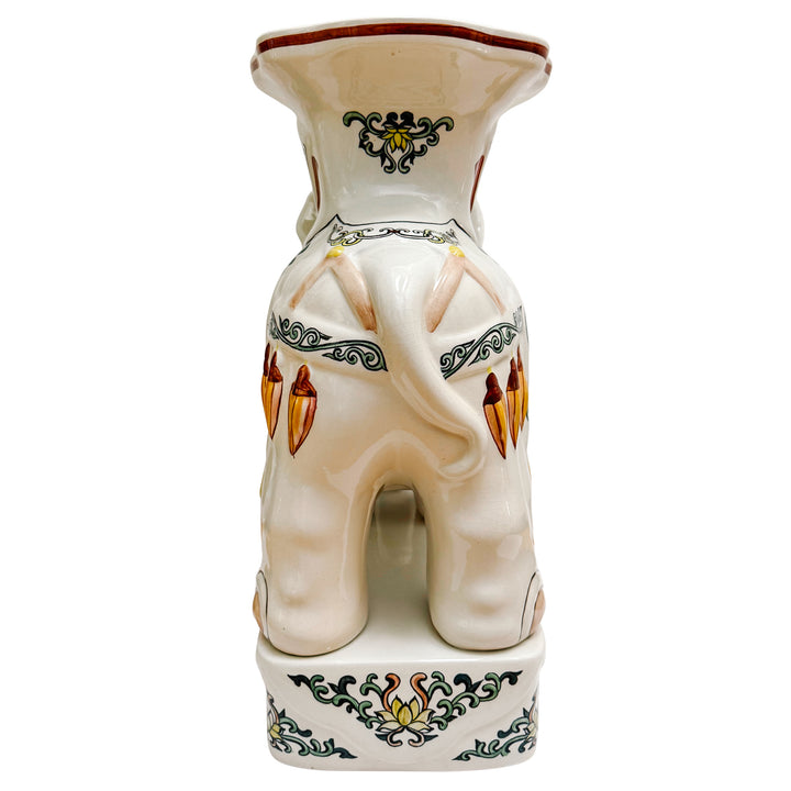 Vintage Hollywood Regency Elephant Garden Stool