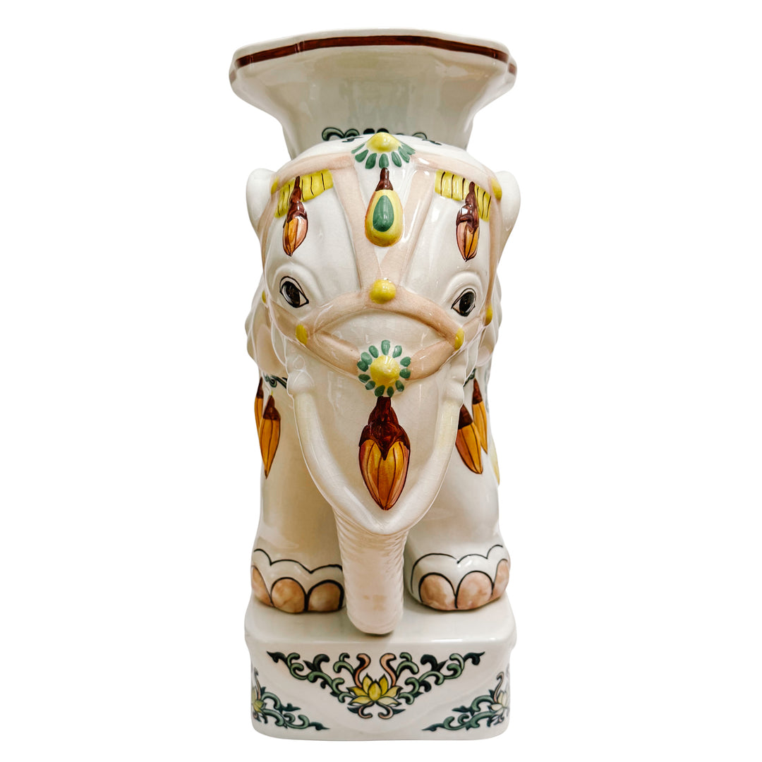 Vintage Hollywood Regency Elephant Garden Stool