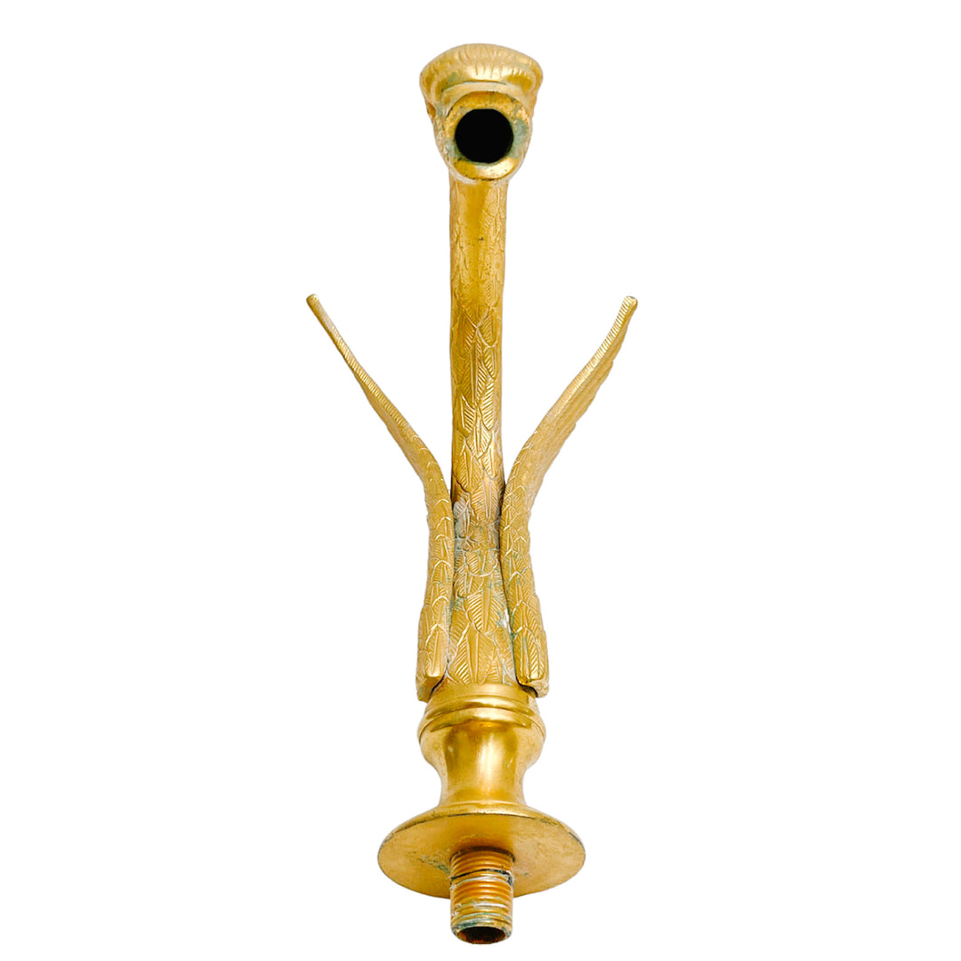 Vintage Hollywood Regency Gilt Metal Swan Faucet Spout in the Style of Sherle Wagner