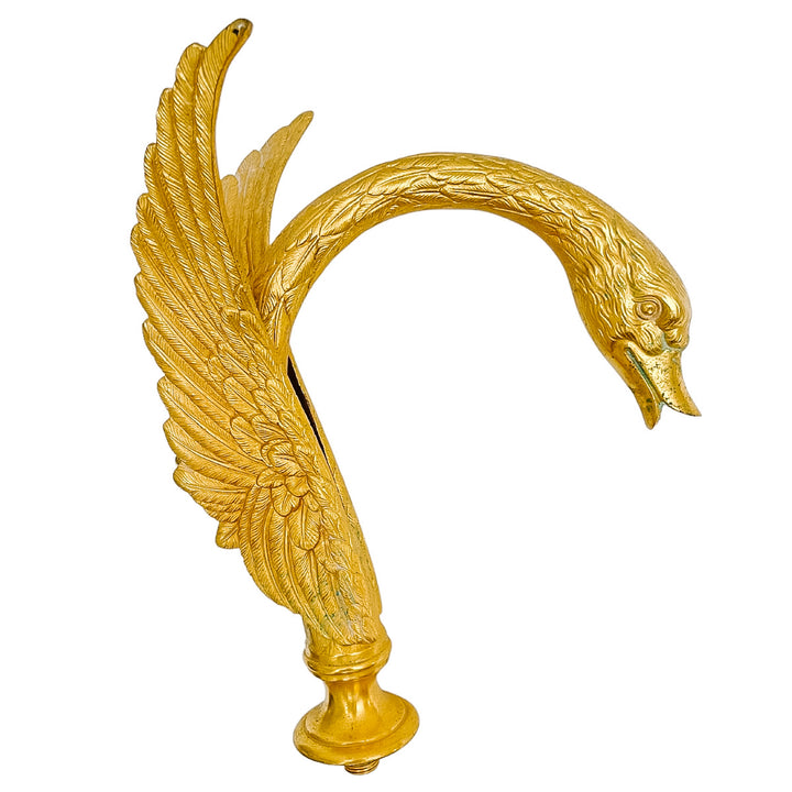 Vintage Hollywood Regency Gilt Metal Swan Faucet Spout in the Style of Sherle Wagner