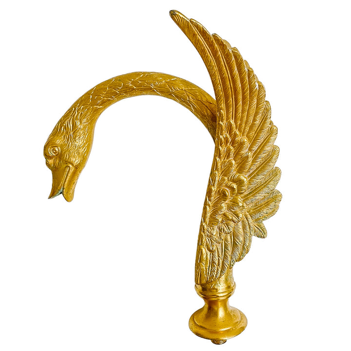 Vintage Hollywood Regency Gilt Metal Swan Faucet Spout in the Style of Sherle Wagner