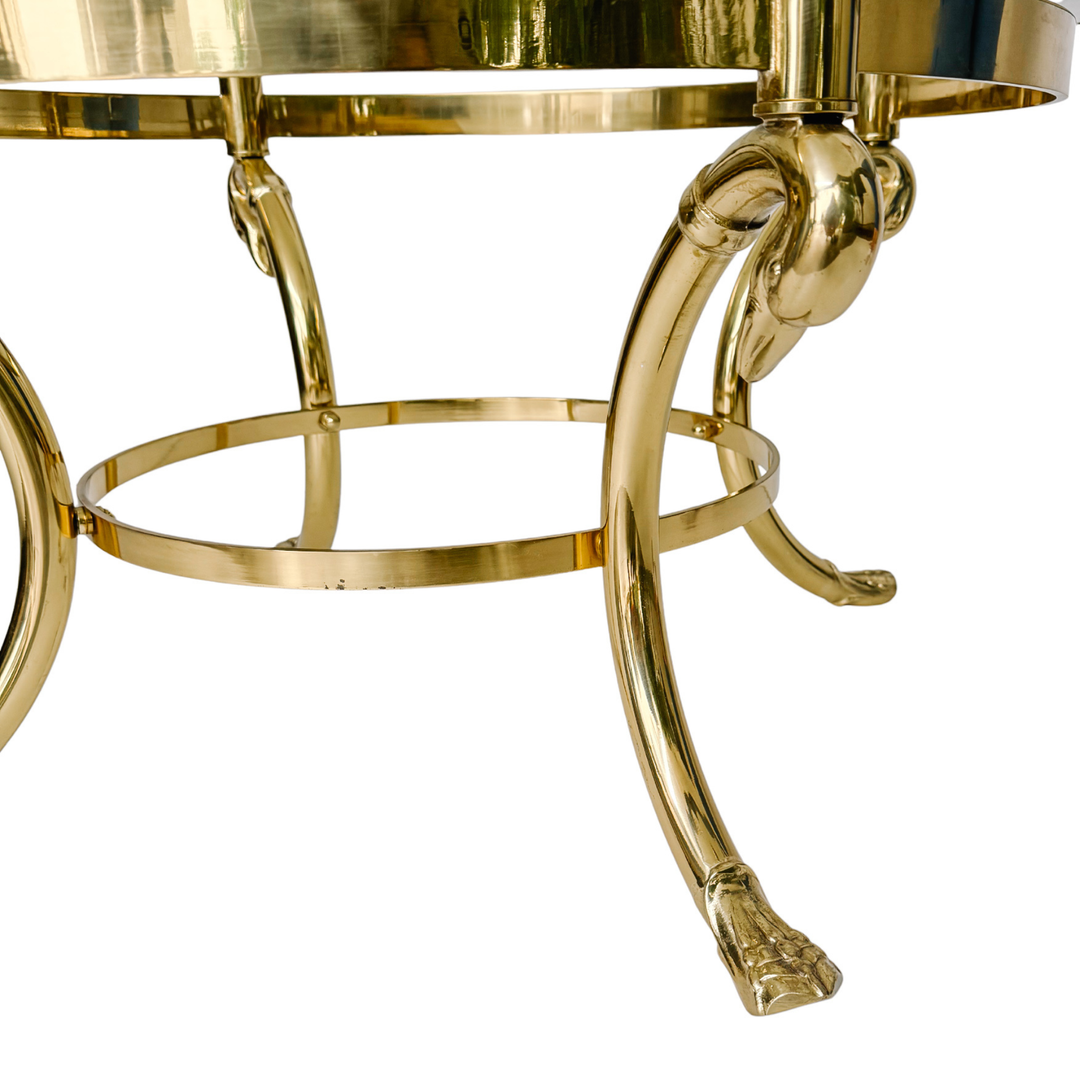 Vintage Hollywood Regency Swan Coffee Table in the Style of LaBarge