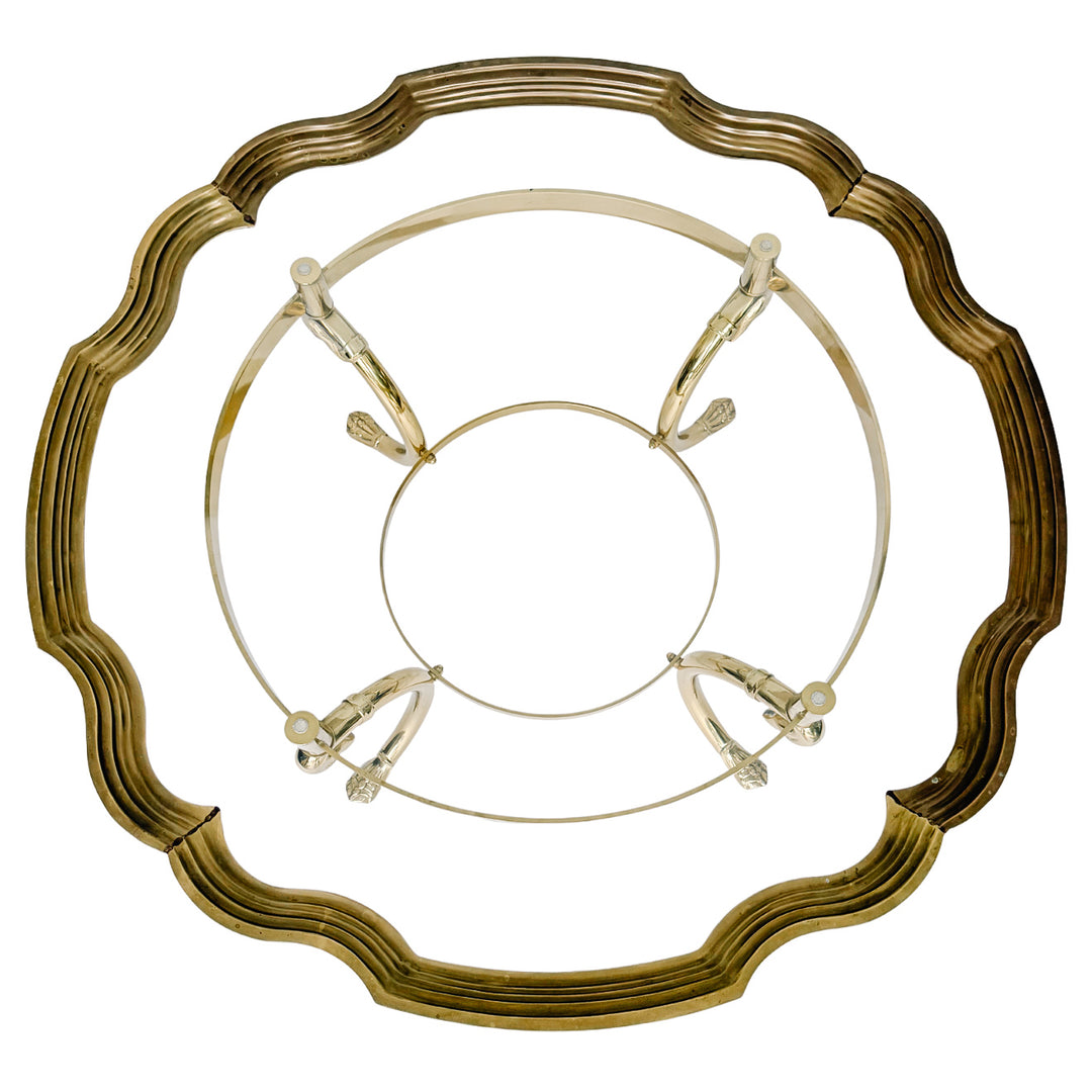 Vintage Hollywood Regency Swan Coffee Table in the Style of LaBarge