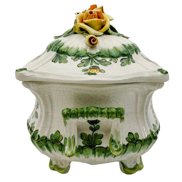 Vintage Italian Capodimonte Porcelain Lidded Box