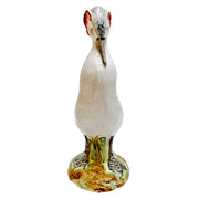Vintage Italian Faience Crane Bird Figurine