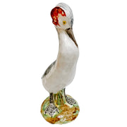 Vintage Italian Faience Crane Bird Figurine
