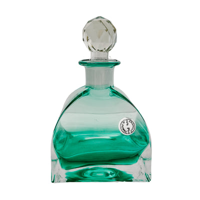 Vintage Italian Green Crystal Perfume Bottle