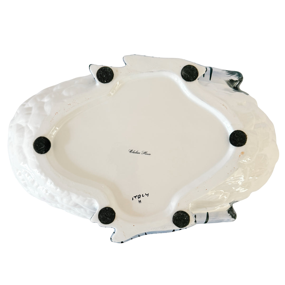 Italian Hand-Painted Ceramic Swan Tureen & Centerpiece in Meissen Style by Chelsea House
