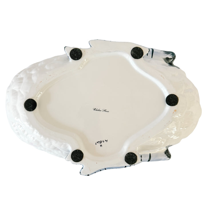 Italian Hand-Painted Ceramic Swan Tureen & Centerpiece in Meissen Style by Chelsea House