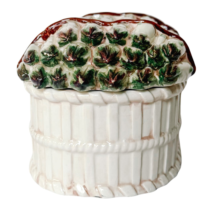 Vintage Italian Majolica Asparagus Lidded Tureen by Meiselman