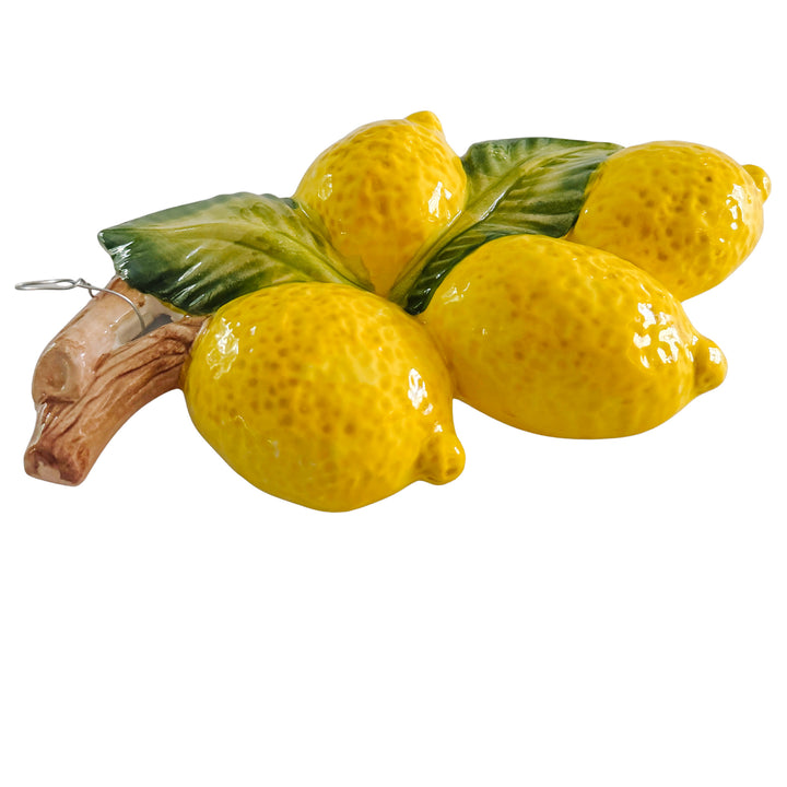 Vintage-Style Italian Majolica Lemon Wall Plaques by Bassano Del Grappa Ceramiche
