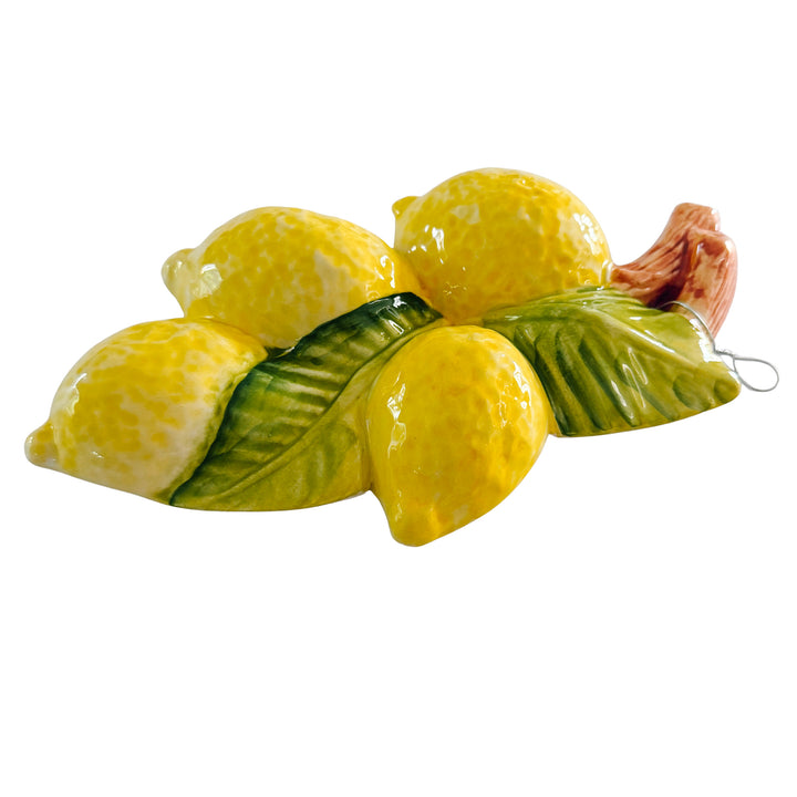 Vintage-Style Italian Majolica Lemon Wall Plaques by Bassano Del Grappa Ceramiche