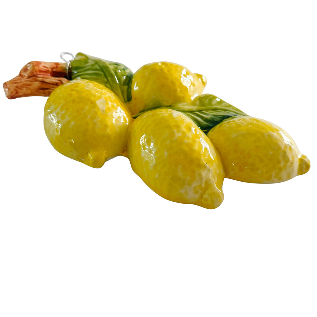 Vintage-Style Italian Majolica Lemon Wall Plaques by Bassano Del Grappa Ceramiche