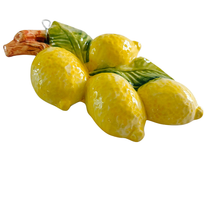 Vintage-Style Italian Majolica Lemon Wall Plaques by Bassano Del Grappa Ceramiche