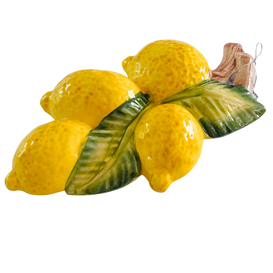 Vintage-Style Italian Majolica Lemon Wall Plaques by Bassano Del Grappa Ceramiche