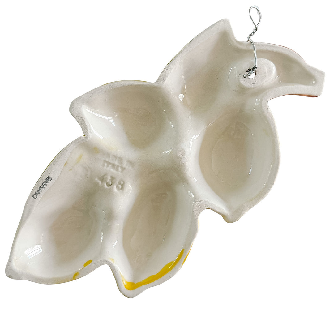 Vintage-Style Italian Majolica Lemon Wall Plaques by Bassano Del Grappa Ceramiche