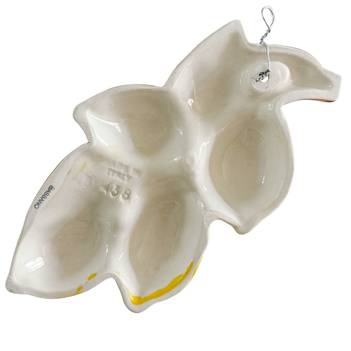 Vintage-Style Italian Majolica Lemon Wall Plaques by Bassano Del Grappa Ceramiche