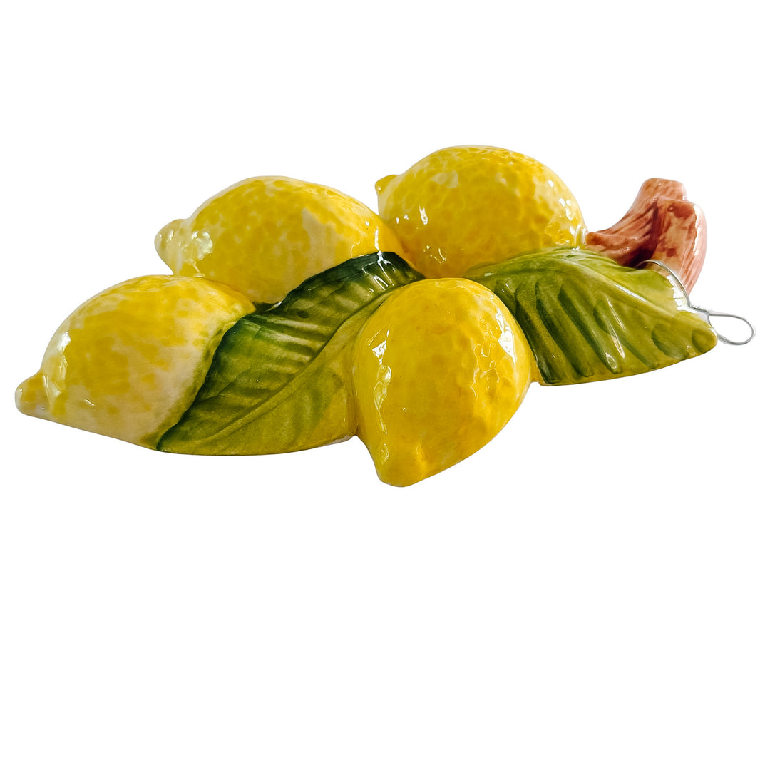 Vintage-Style Italian Majolica Lemon Wall Plaques by Bassano Del Grappa Ceramiche